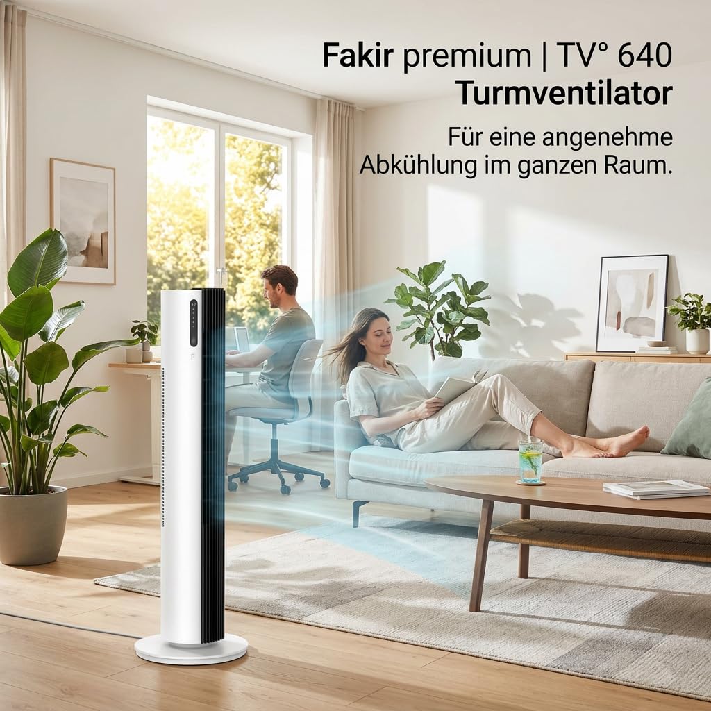 fakir-premium-tv-640-turmventilator-32-db-wei-schwarz image 4