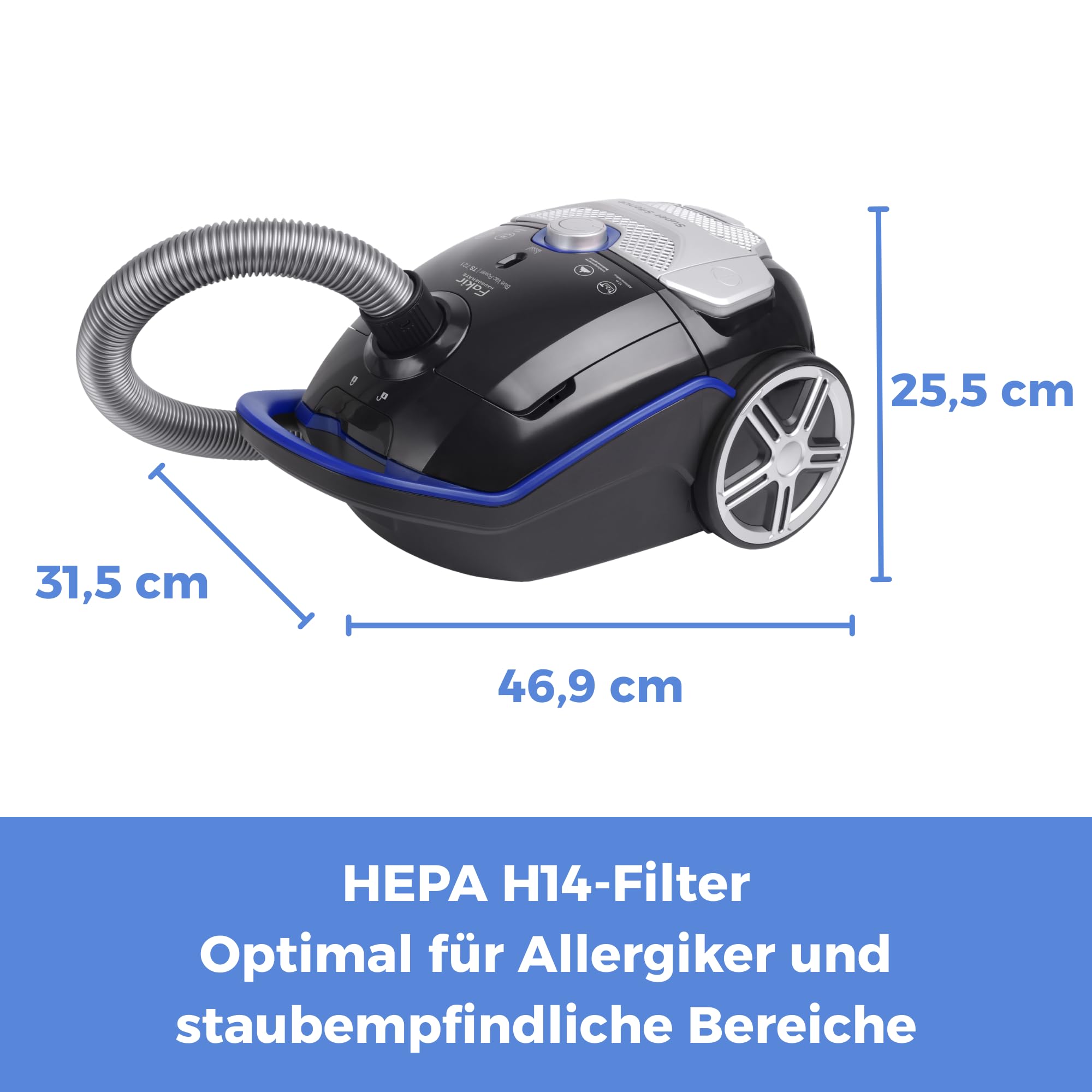 fakir-vac-power-ts-721-bodenstaubsauger-800w-hepa-h14-3l image 2