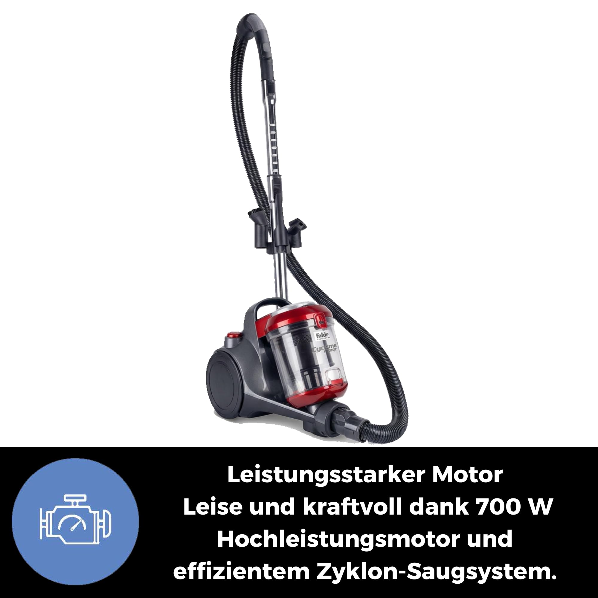 fakir-trend-bl-141-staubsauger-beutellos-700w-tierhaare image 2