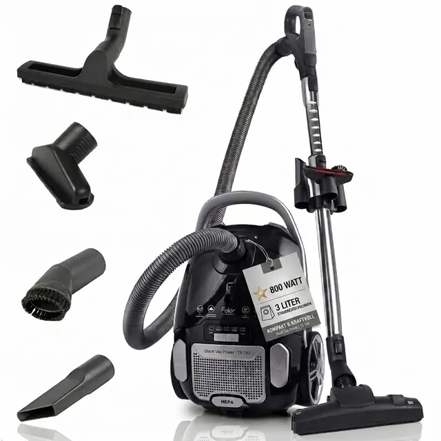 fakir-vac-power-ts-790-staubsauger-mit-beutel-hepa-schwarz image 1