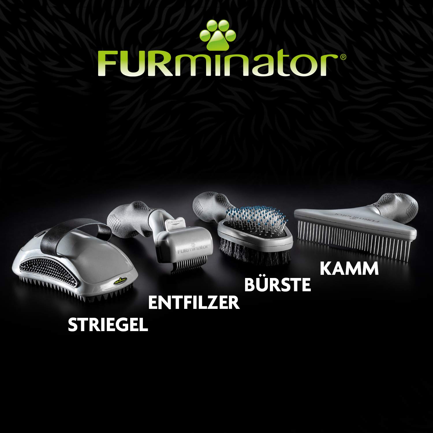 furminator-b-rsten-k-mme-striegel-fellb-rste-hund-katze-grau image 7