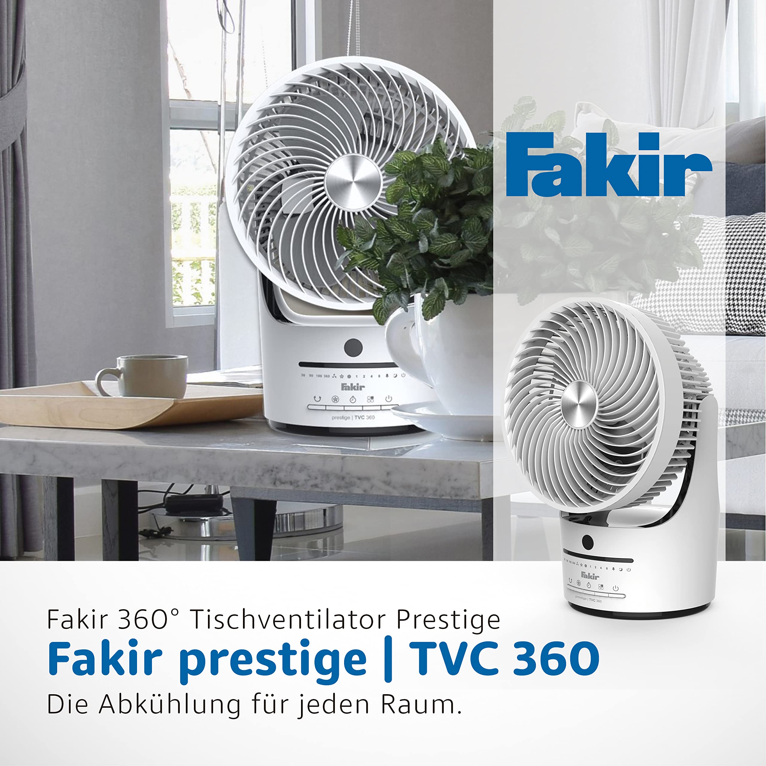 fakir-prestige-tvc-360-tischventilator-leise-mit-fernbedienung image 2
