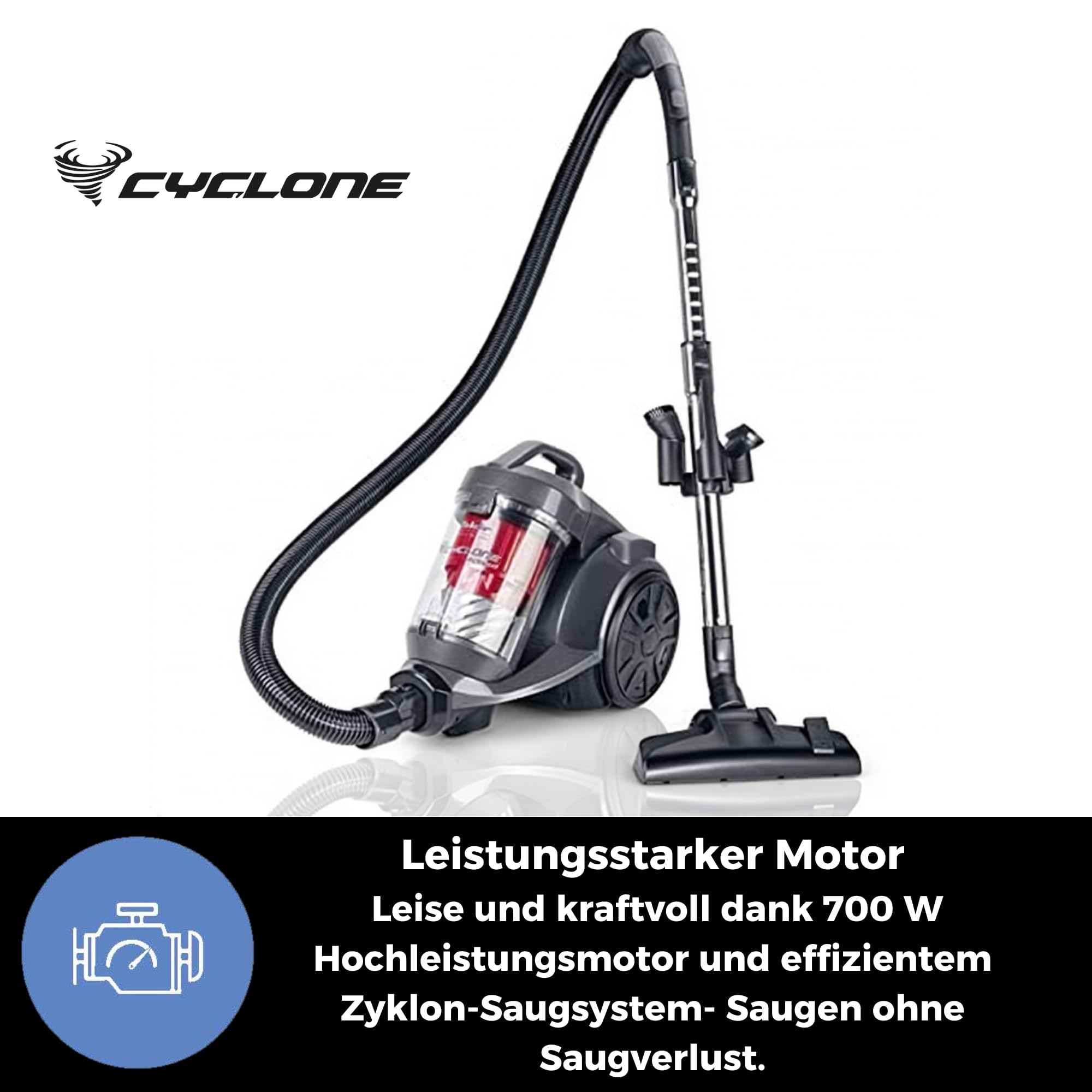 fakir-bl-240-trend-staubsauger-ohne-beutel-700w-3l image 4