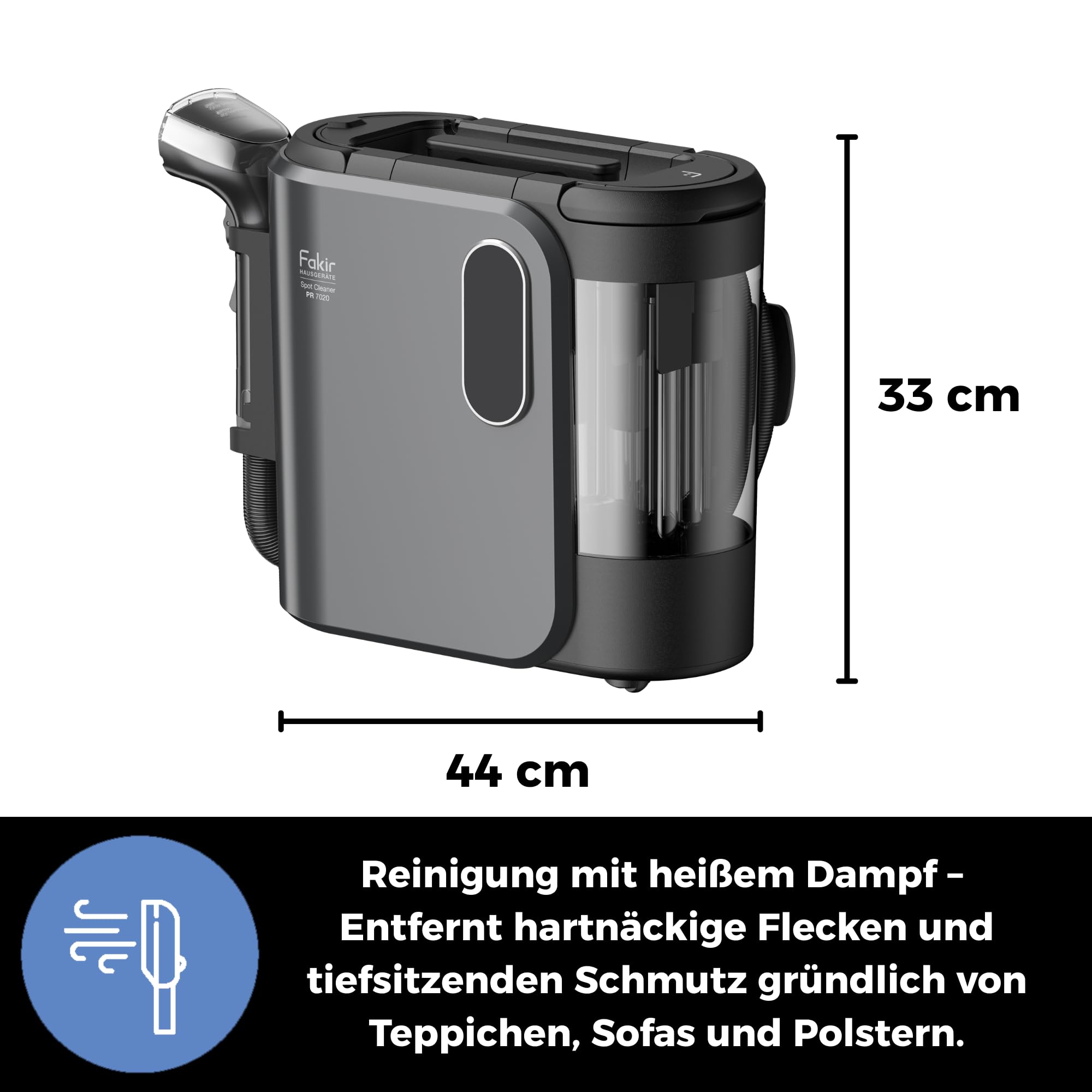 fakir-duo-steam-pr-7020-dampfreiniger-polsterreiniger-2000w image 7