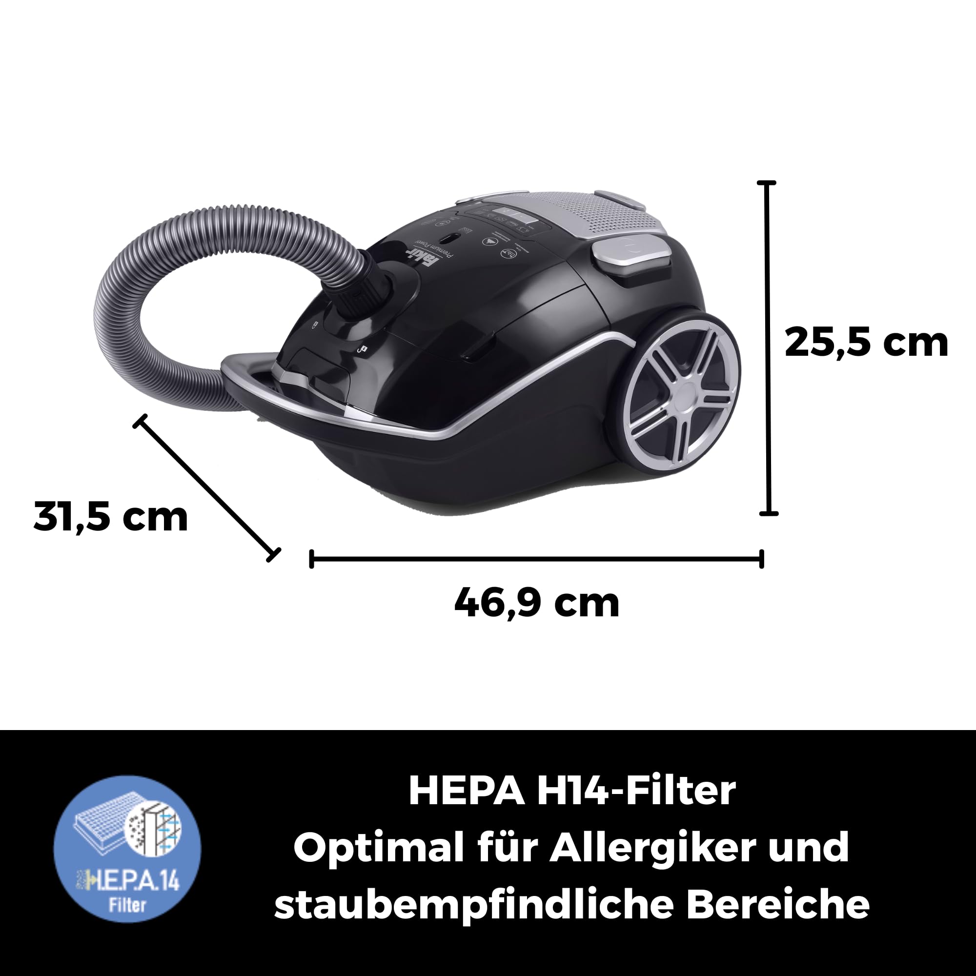 fakir-vac-power-ts-790-staubsauger-mit-beutel-hepa-schwarz image 4