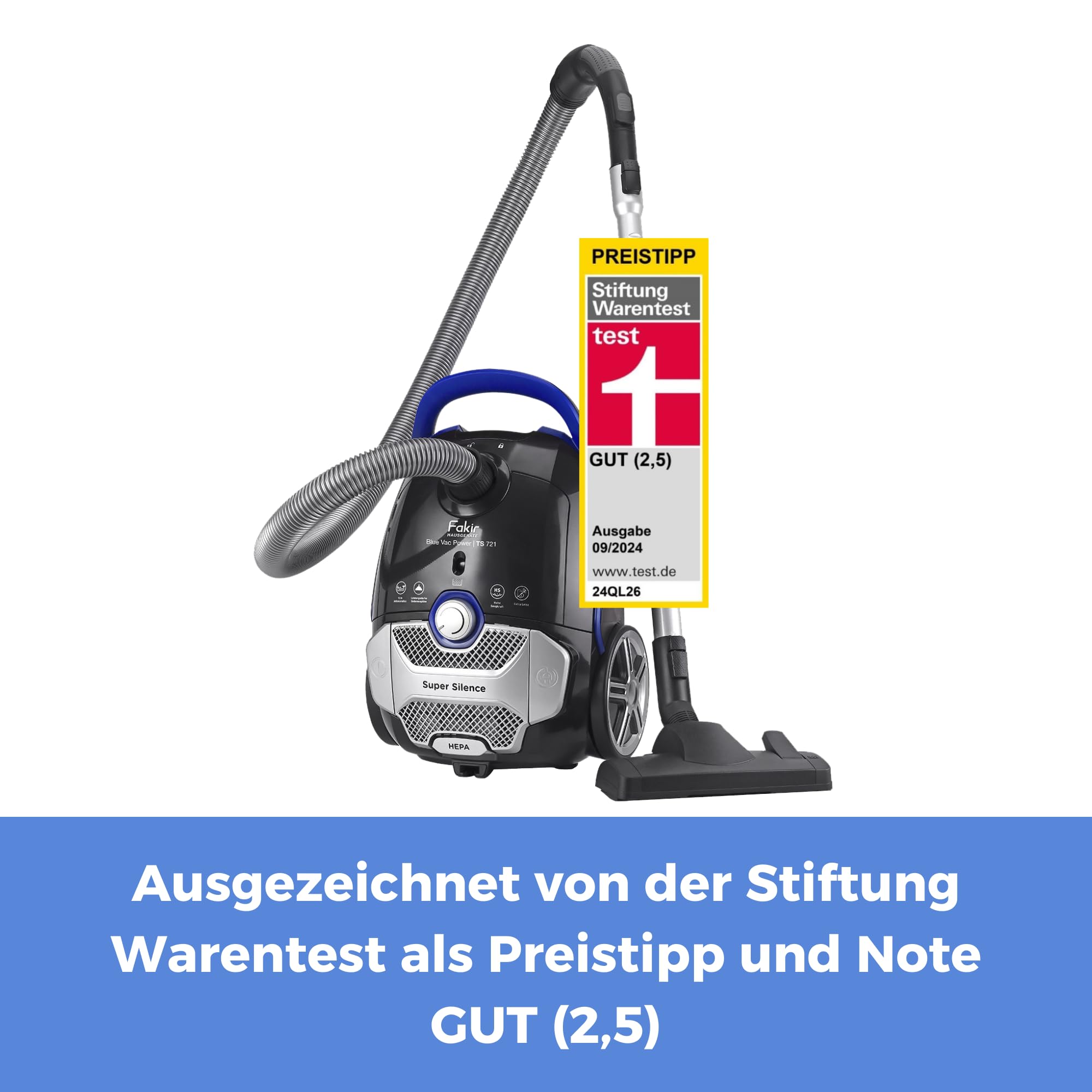 fakir-vac-power-ts-721-bodenstaubsauger-800w-hepa-h14-3l image 3