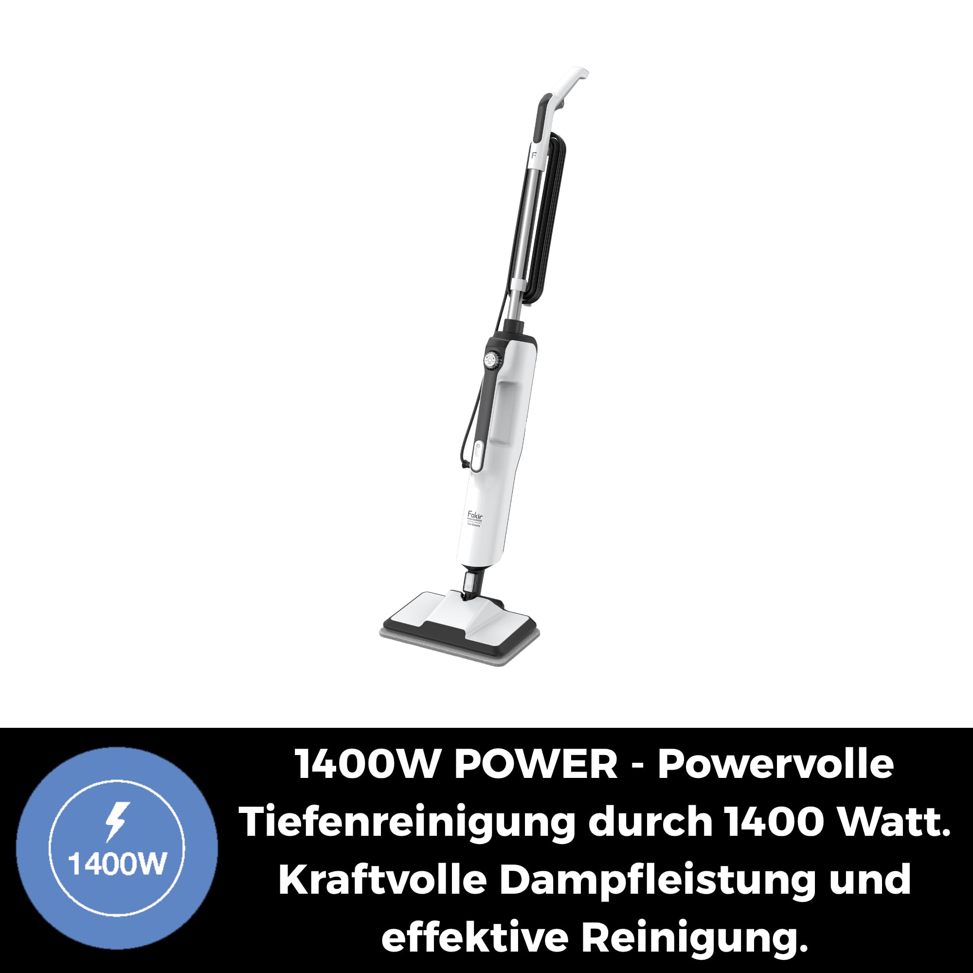 fakir-duo-steam-2-in-1-dampfreiniger-1400w-mit-380-ml-tank image 3