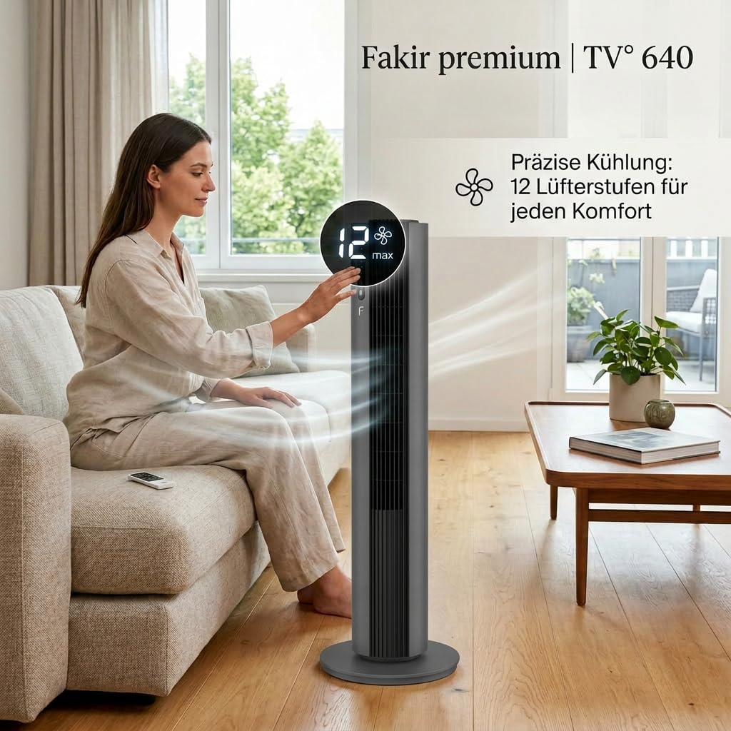fakir-premium-tv-640-turmventilator-32-db-anthrazit image 3