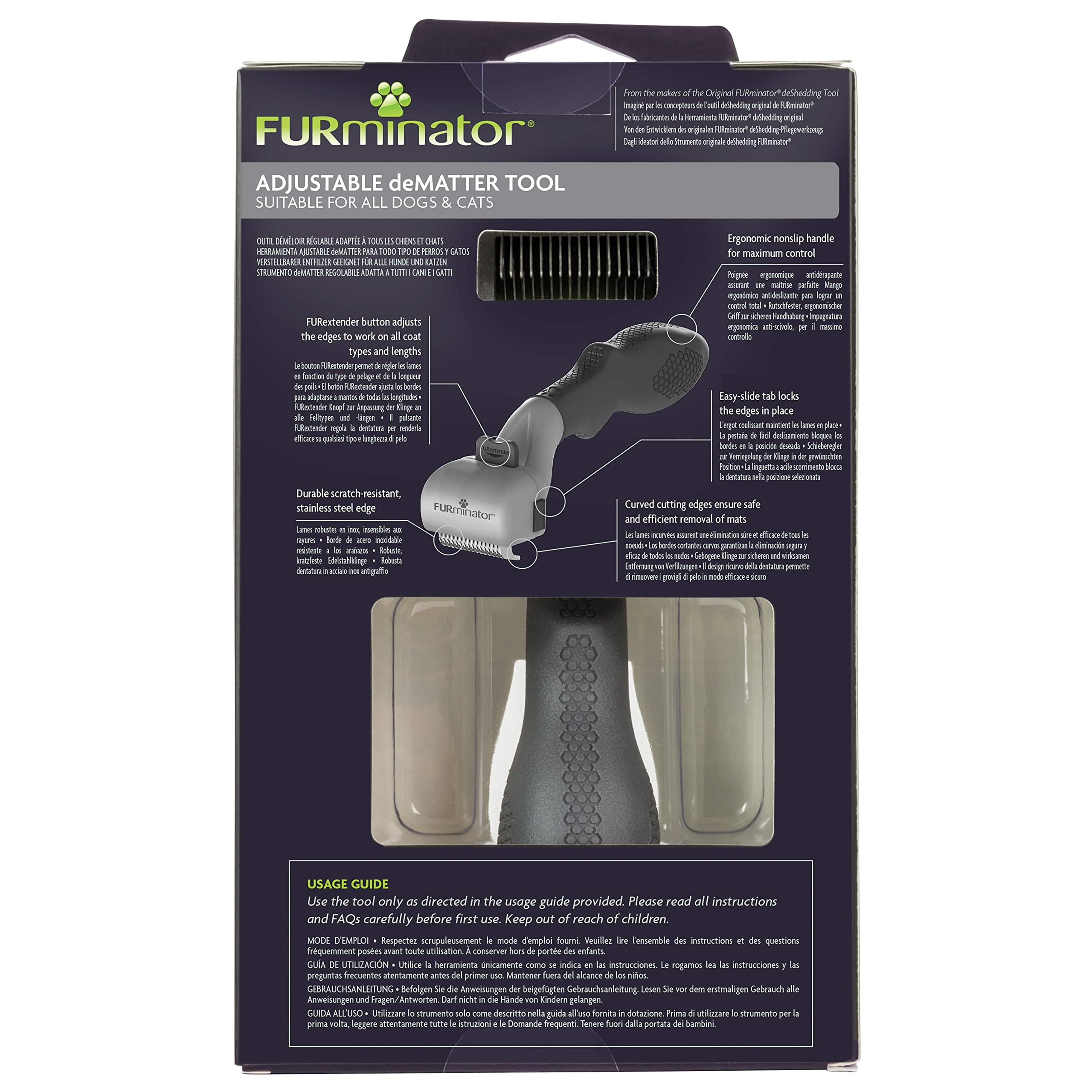 furminator-entfilzer-hund-katze-verstellbar-edelstahl image 8