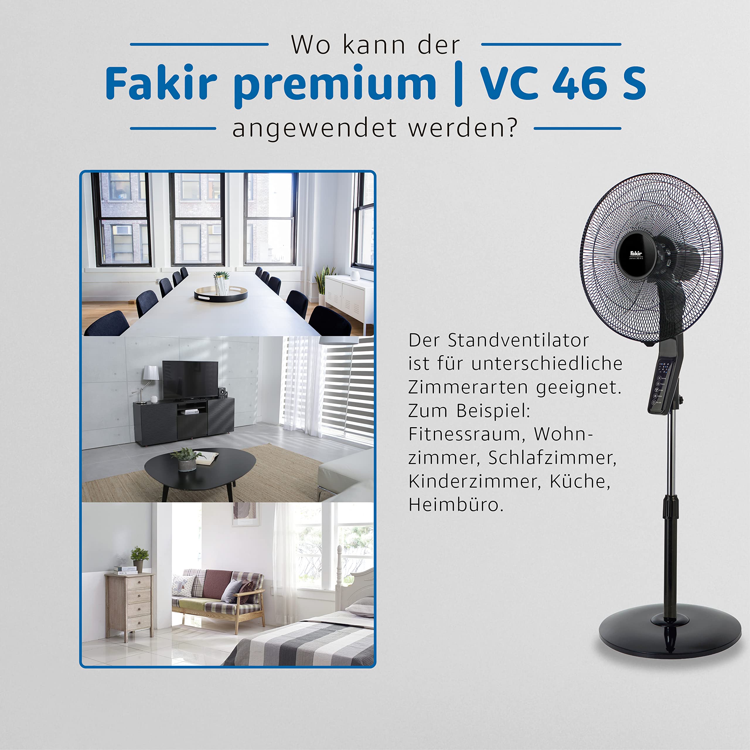 fakir-premium-vc-46-s-standventilator-wei-60-watt-fernbedienung image 4