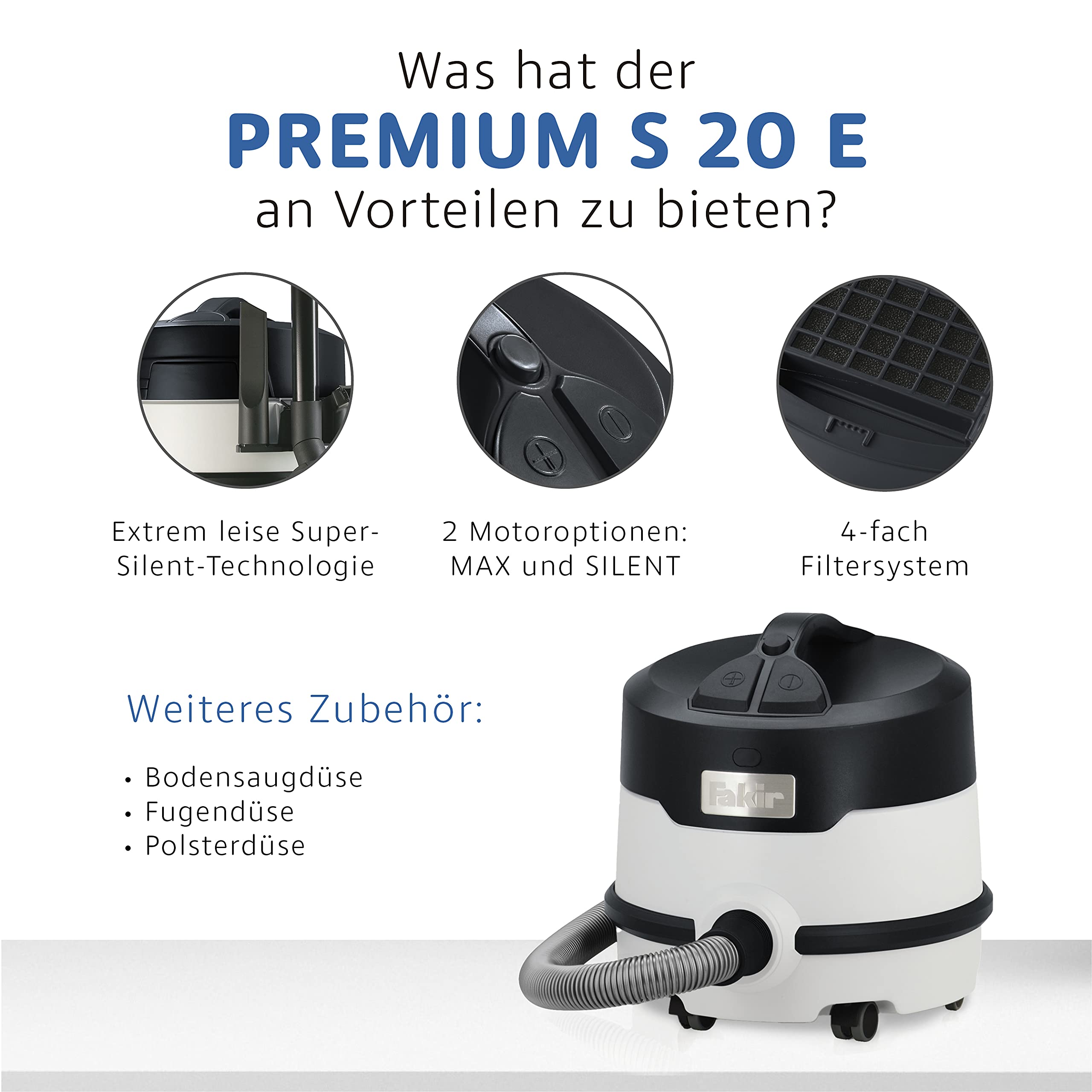fakir-premium-s-20-e-staubsauger-mit-beutel-hepa-h13-15-l image 5