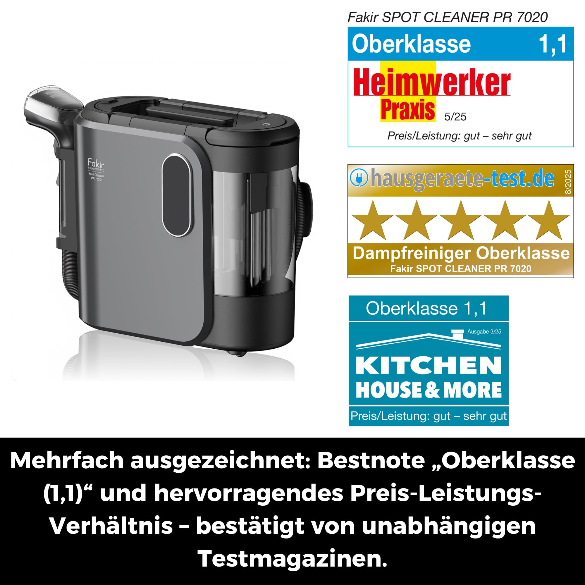 fakir-duo-steam-pr-7020-dampfreiniger-polsterreiniger-2000w image 5