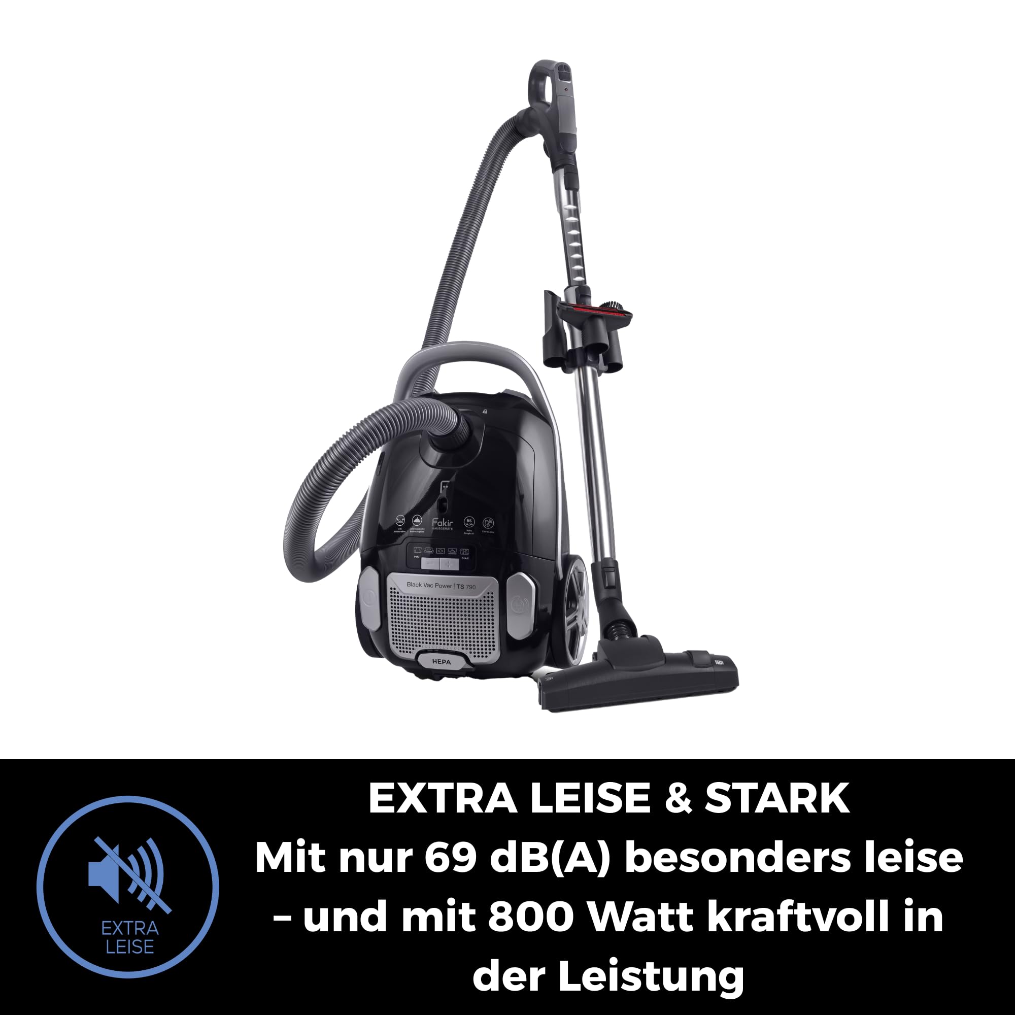 fakir-vac-power-ts-790-staubsauger-mit-beutel-hepa-schwarz image 3