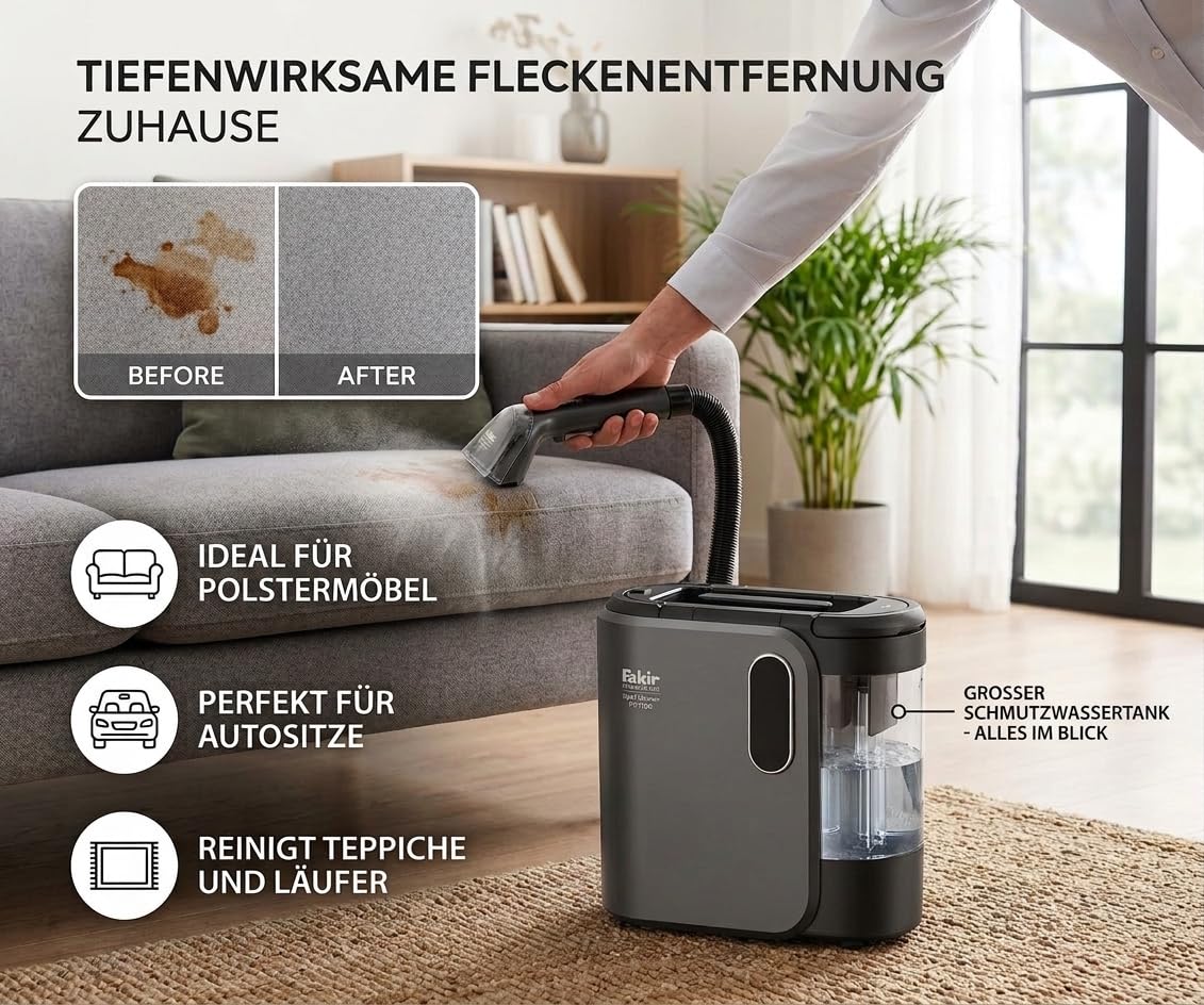 fakir-duo-steam-pr-7020-dampfreiniger-polsterreiniger-2000w image 2