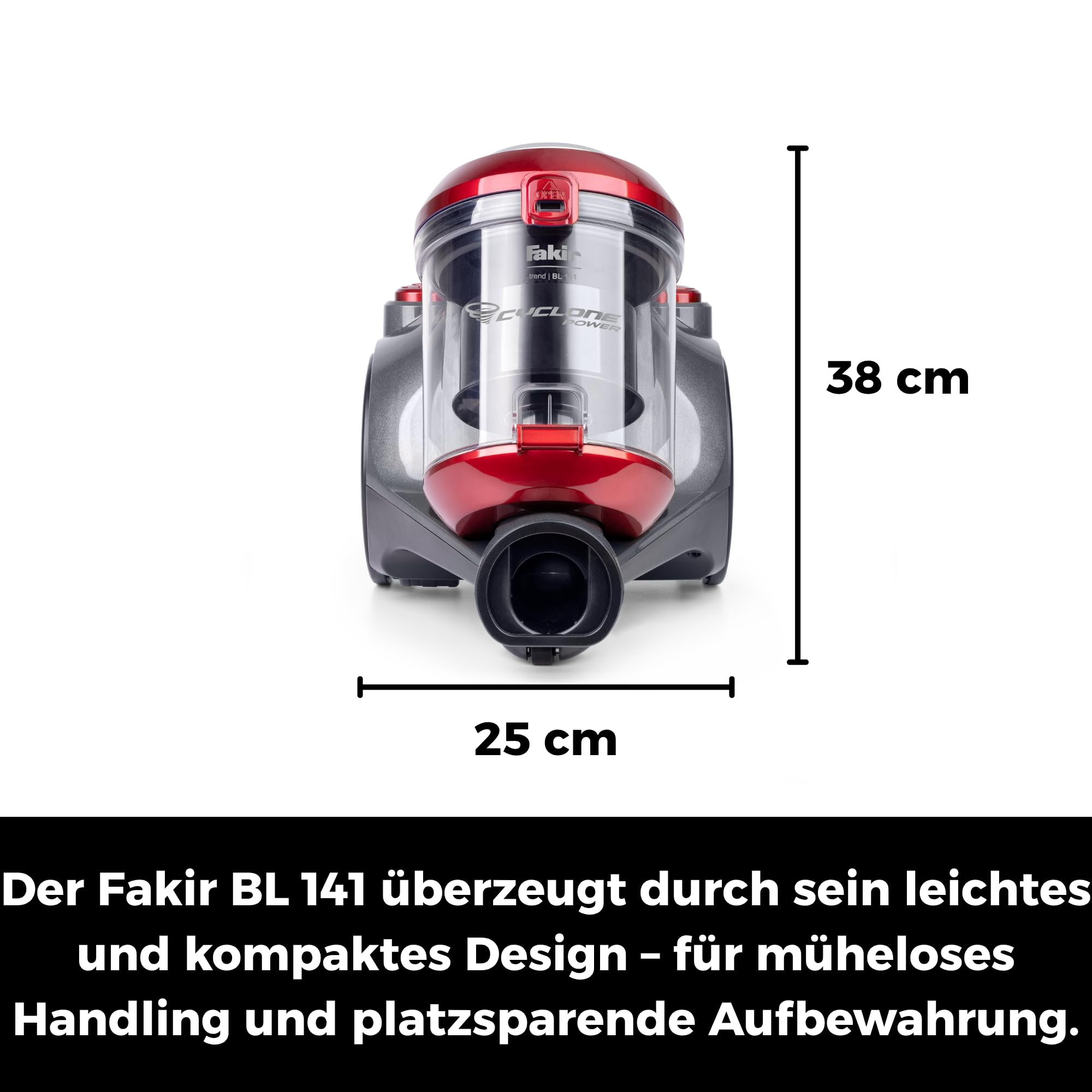 fakir-trend-bl-141-staubsauger-beutellos-700w-tierhaare image 8