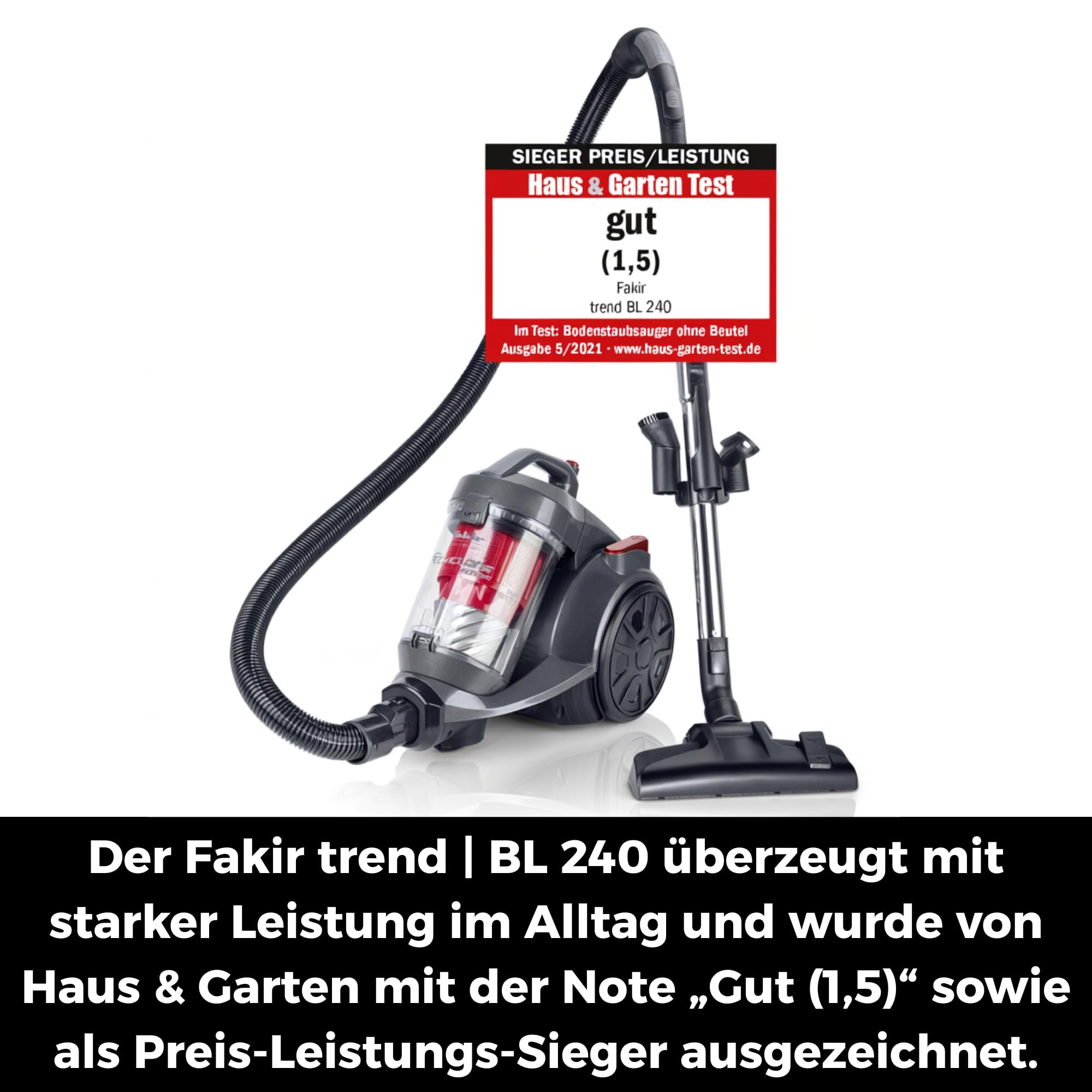 fakir-bl-240-trend-staubsauger-ohne-beutel-700w-3l image 6